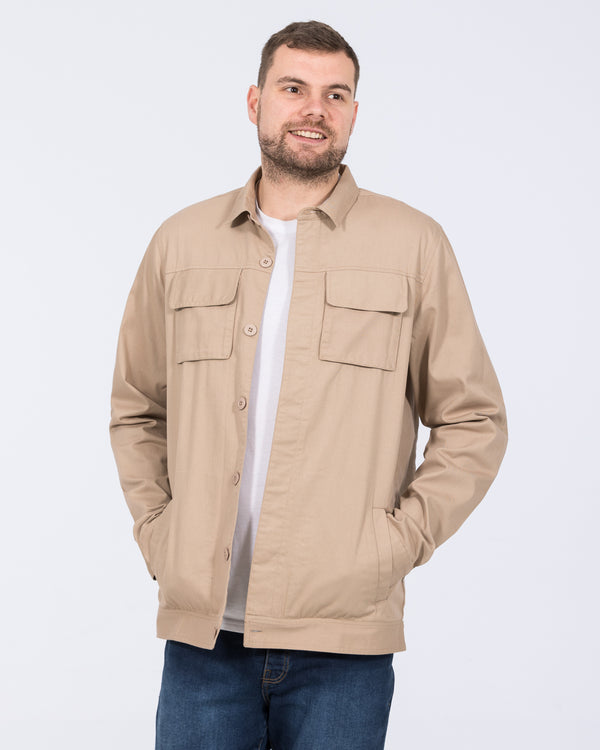 2t Linton Tall Cotton Harrington Shacket (stone)