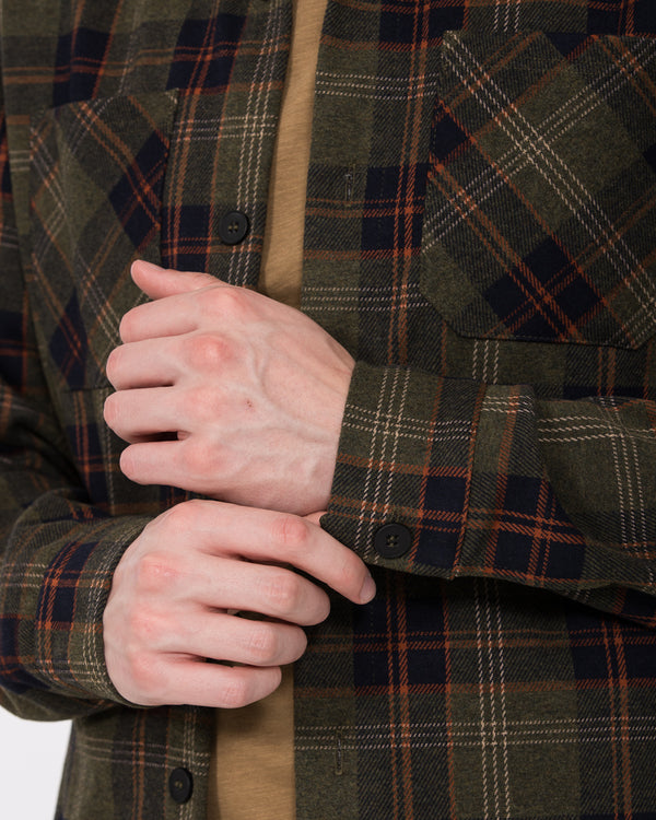 2t Enzo Tall Jersey Shacket (green check)