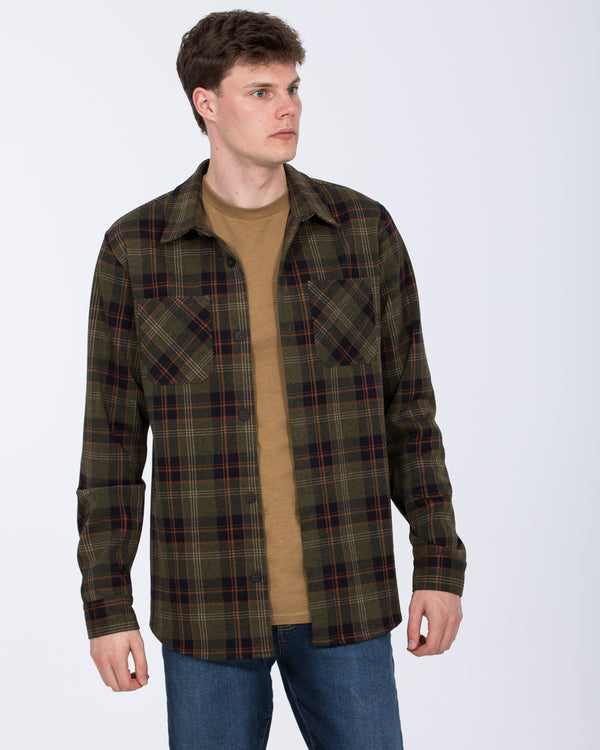 2t Enzo Tall Jersey Shacket (green check)