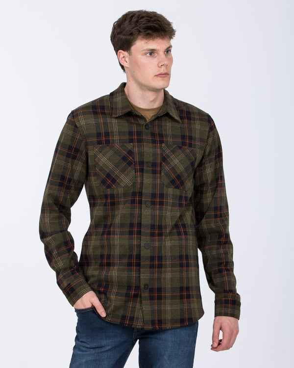 2t Enzo Tall Jersey Shacket (green check)