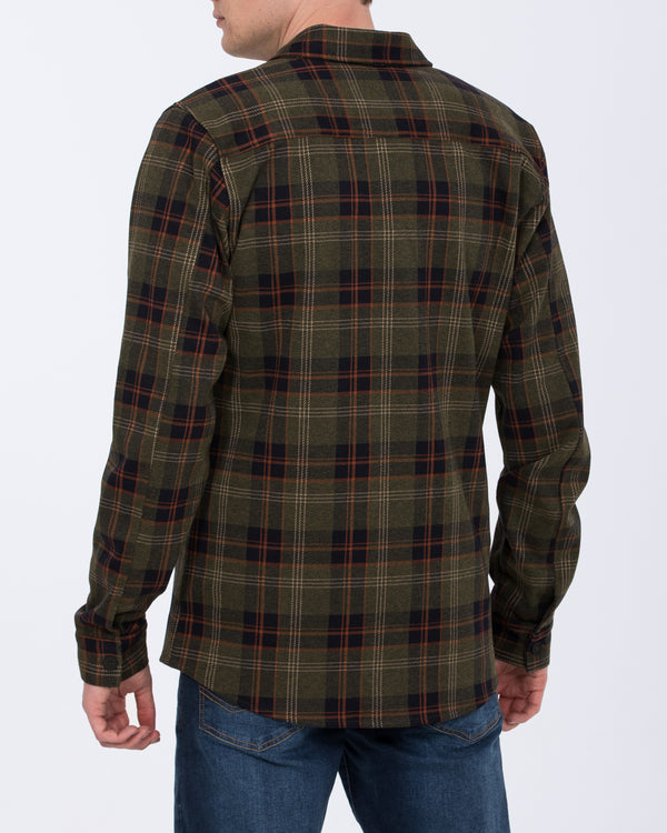 2t Enzo Tall Jersey Shacket (green check)