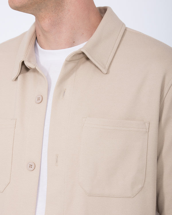 2t Enzo Tall Jersey Shacket (stone)