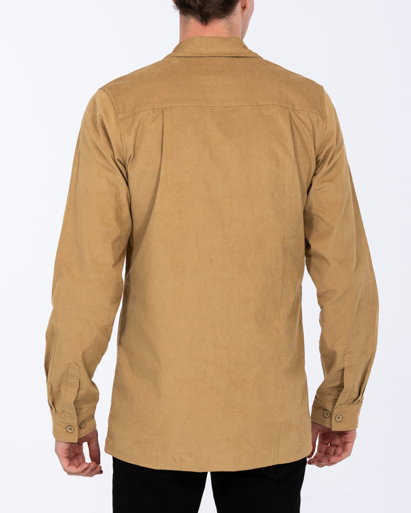 2t Tall Zip Up Cord Shacket (camel)