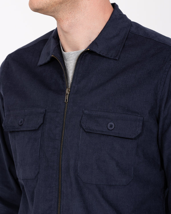 2t Tall Zip Up Cord Shacket (indigo)