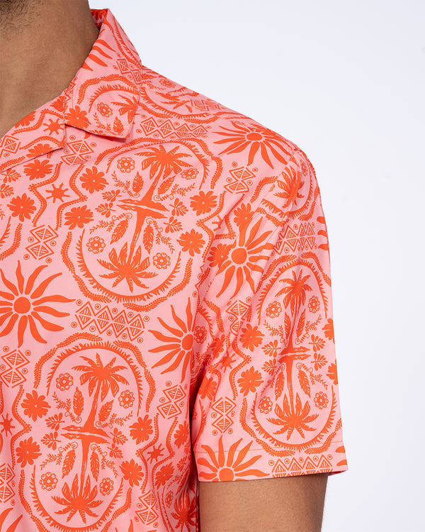 2t Ziggy Tall Revere Collar Shirt (pink pattern)