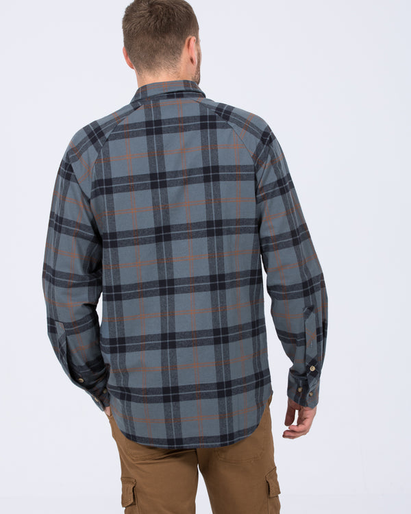 2t Bradley Tall Raglan Checked Shirt (blue)