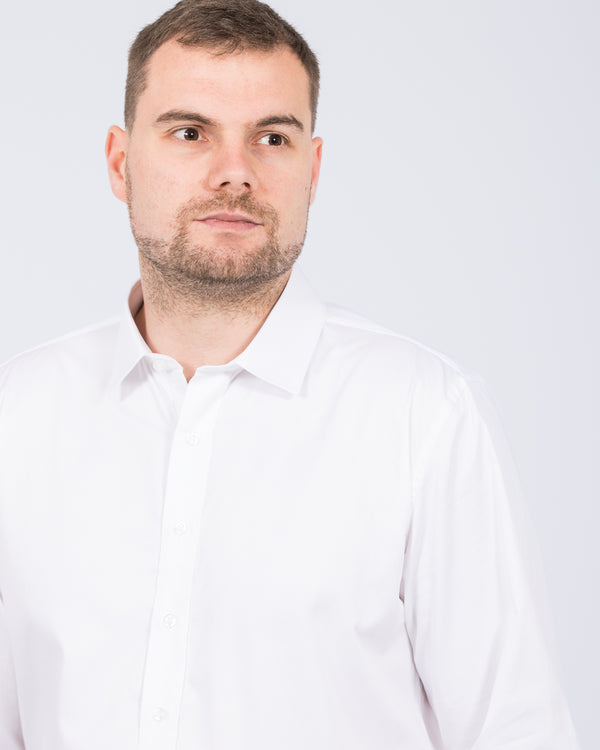 2t Craig Slim Fit Extra Tall Double Cuff Shirt (white)