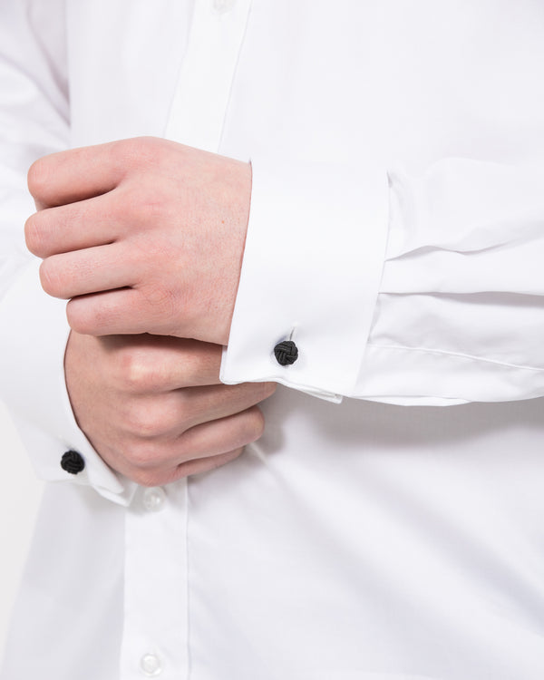 2t Craig Slim Fit Extra Tall Double Cuff Shirt (white)