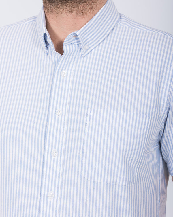 2t Slim Fit Short Sleeve Tall Shirt (light blue stripe)