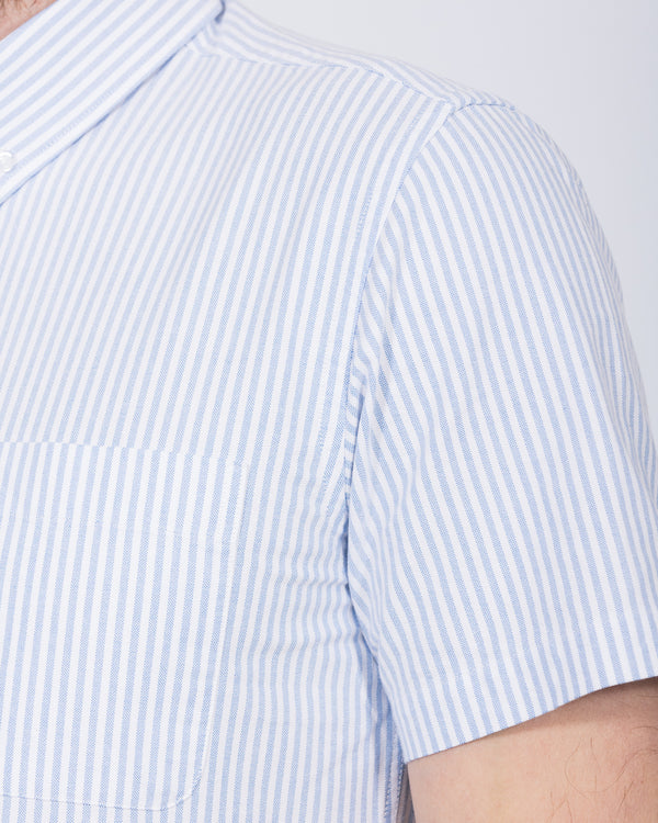 2t Slim Fit Short Sleeve Tall Shirt (light blue stripe)