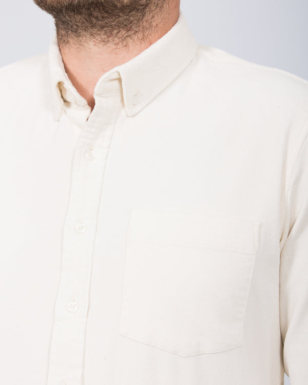 2t Drew Extra Tall Slim Fit Cord Oxford Shirt (ecru)