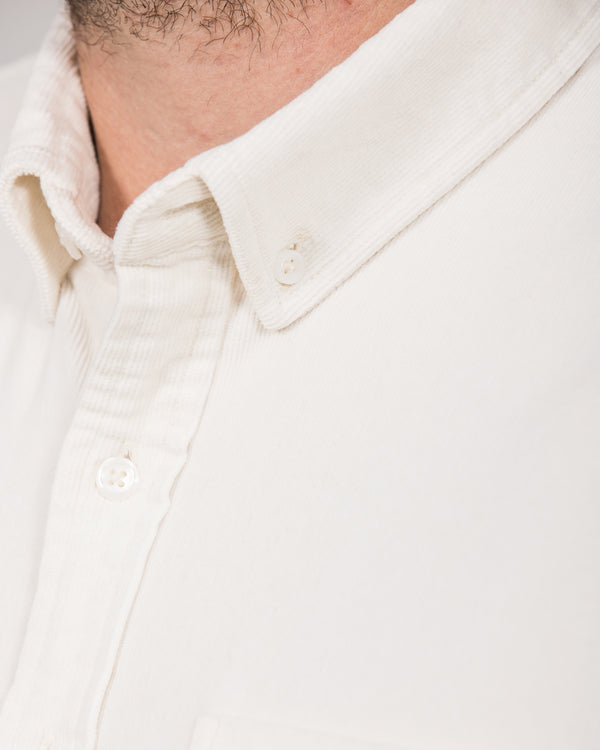 2t Drew Extra Tall Slim Fit Cord Oxford Shirt (ecru)