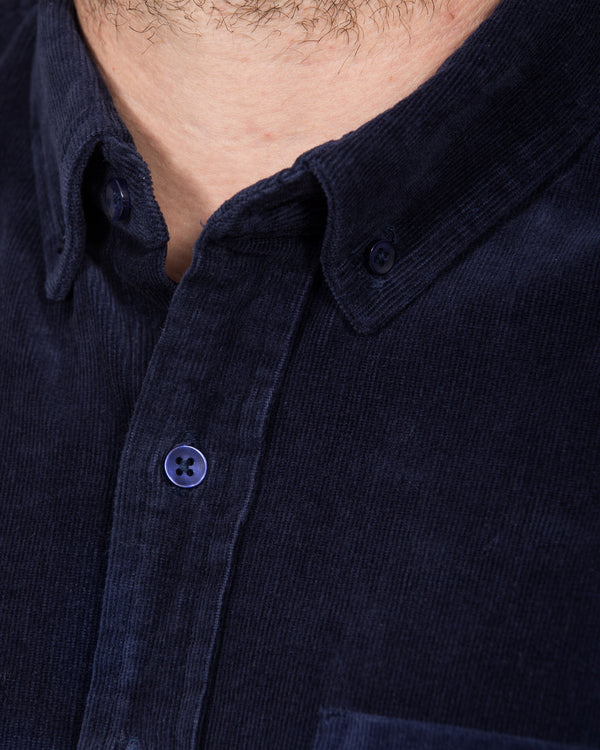 2t Drew Extra Tall Slim Fit Cord Oxford Shirt (navy)