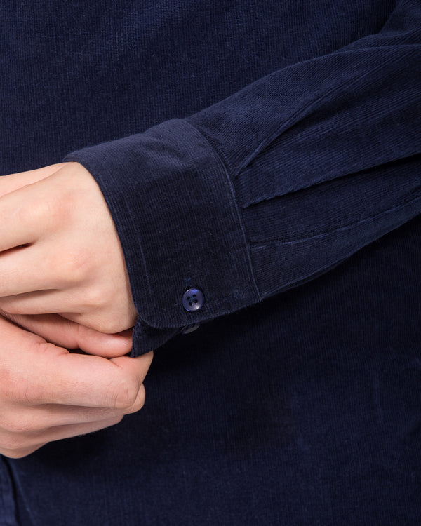 2t Drew Extra Tall Slim Fit Cord Oxford Shirt (navy)