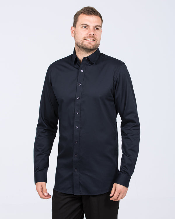 2t Slim Fit Extra Tall Formal Shirt (navy)