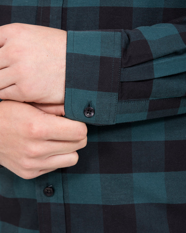 2t Jackson Extra Tall Slim Fit Oxford Shirt (khaki check)