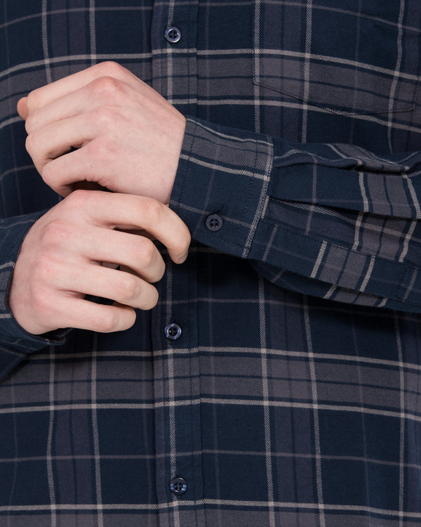 2t Jackson Tall Oxford Shirt (navy check)