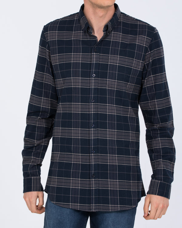 2t Jackson Tall Oxford Shirt (navy check)