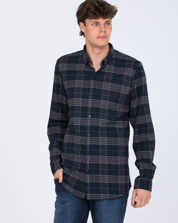 2t Jackson Tall Oxford Shirt (navy check)