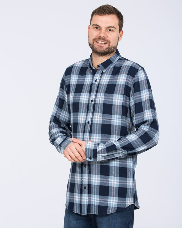 2t Jackson Extra Tall Oxford Shirt (ecru/blue check)