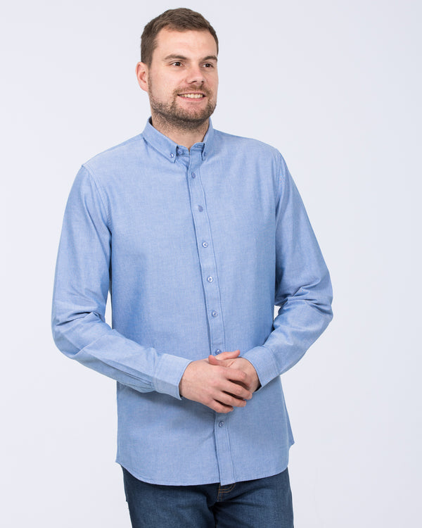 2t Logan Slim Fit Tall Oxford Shirt (blue)