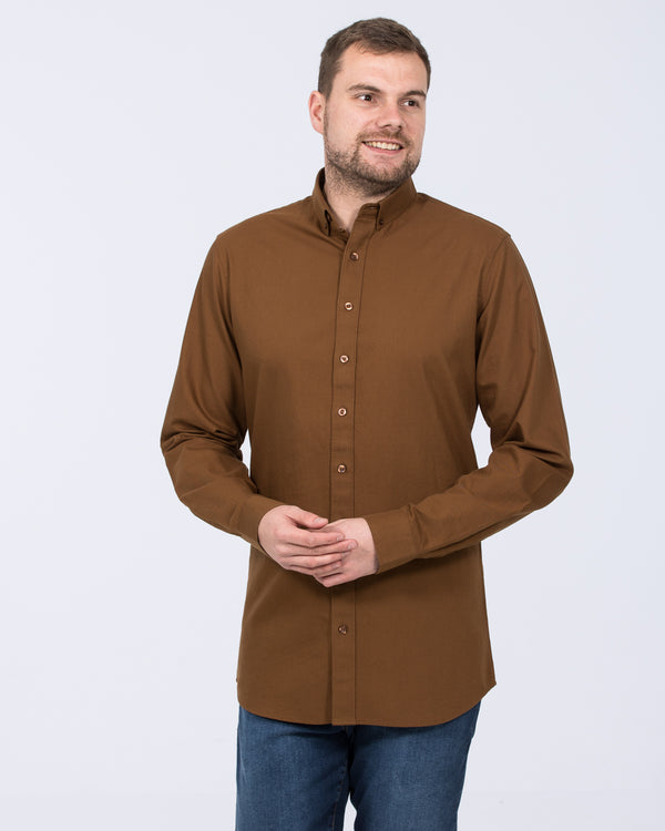 2t Logan Slim Fit Tall Oxford Shirt (tan)