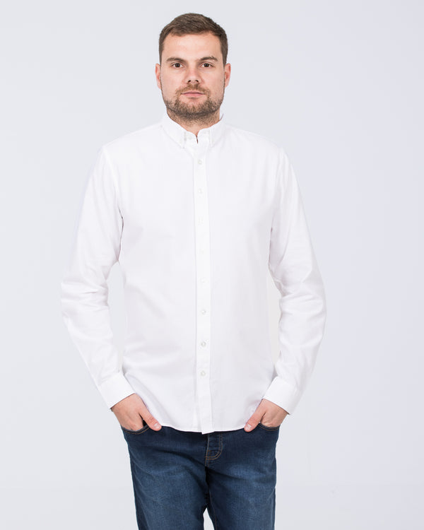2t Logan Slim Fit Tall Oxford Shirt (white)