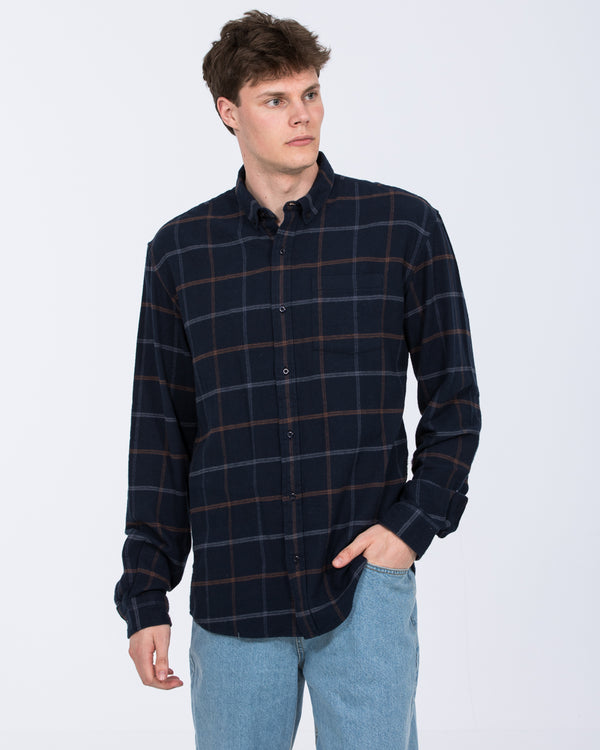 2t Tate Tall Regular Fit Shirt (navy check)