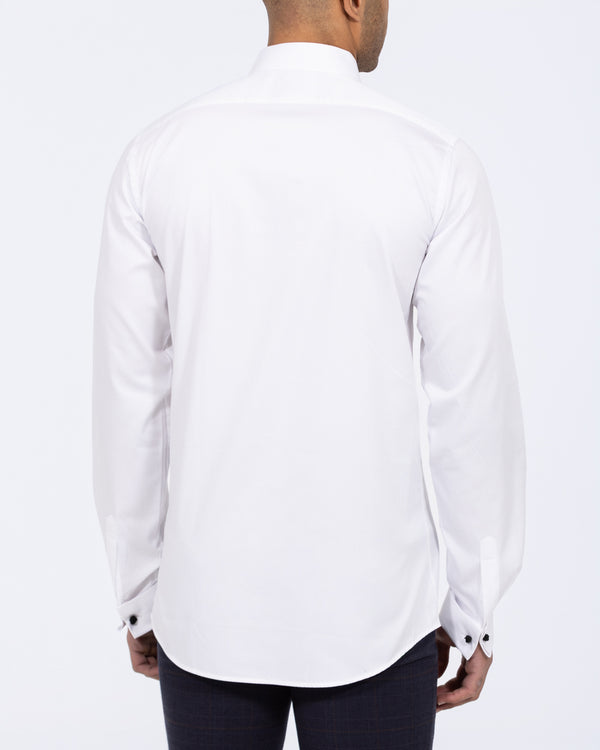 2t Craig Slim Fit Extra Tall Double Cuff Shirt (white)