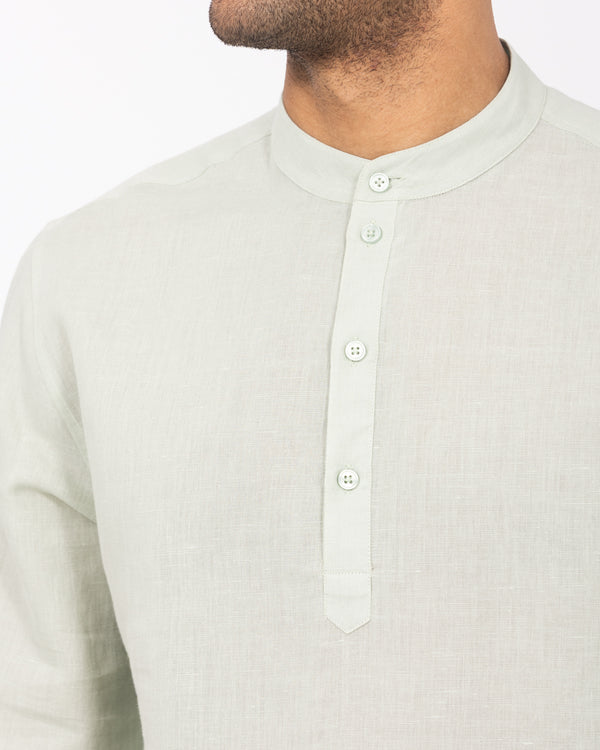 2t Cruz Tall Half Placket Linen Shirt (sage)