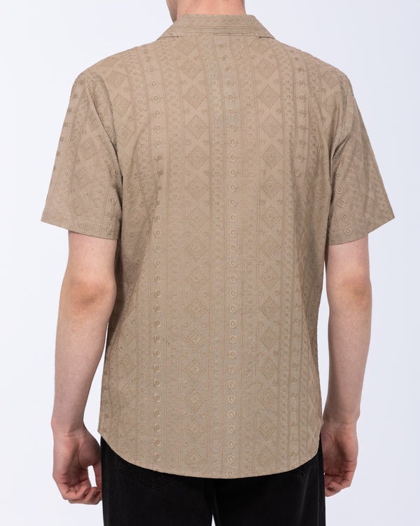 2t Daryn Tall besticktes Jacquard-Hemd (khaki)