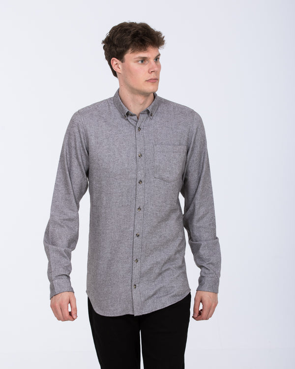 2t Slim Fit Extra Tall Flannel Shirt (silver)