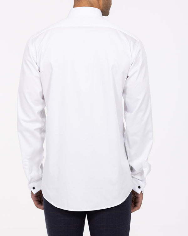 2t Gregor Regular Fit Extra Tall Double Cuff Shirt (white)