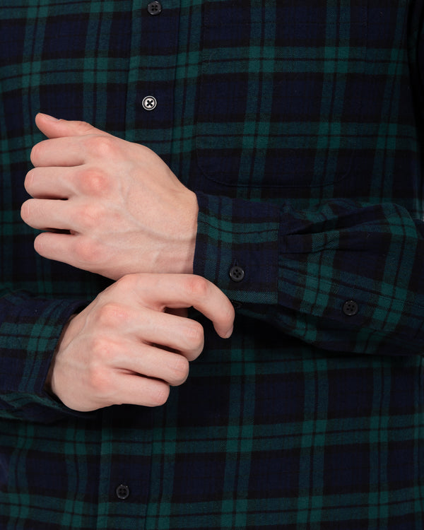 2t Jackson Tall Oxford Shirt (green check)