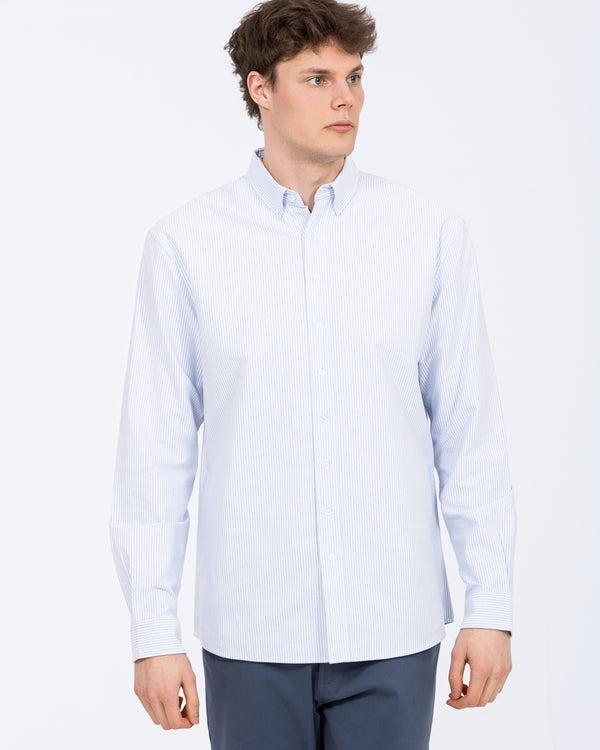 2t Leo Slim Fit Tall Oxford Shirt (blue stripe)