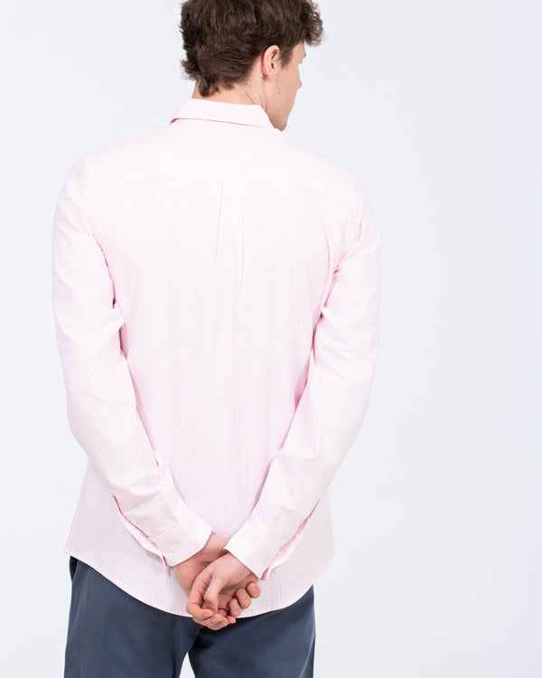 2t Leo Slim Fit Tall Oxford Shirt (pink stripe)