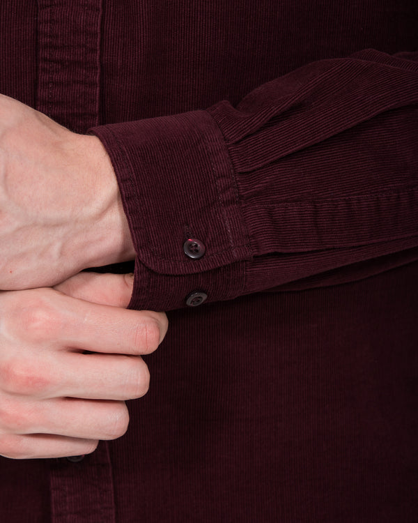 2t Nash Tall Slim Fit Cord Oxford Shirt (burgundy)
