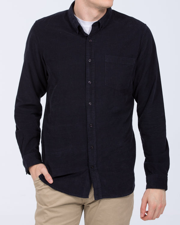 2t Nash Tall Slim Fit Cord Oxford Shirt (navy)
