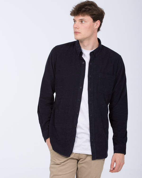 2t Nash Tall Slim Fit Cord Oxford Shirt (navy)