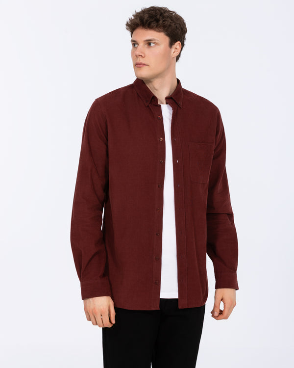 2t Nash Tall Slim Fit Cord Oxford Hemd (rost)