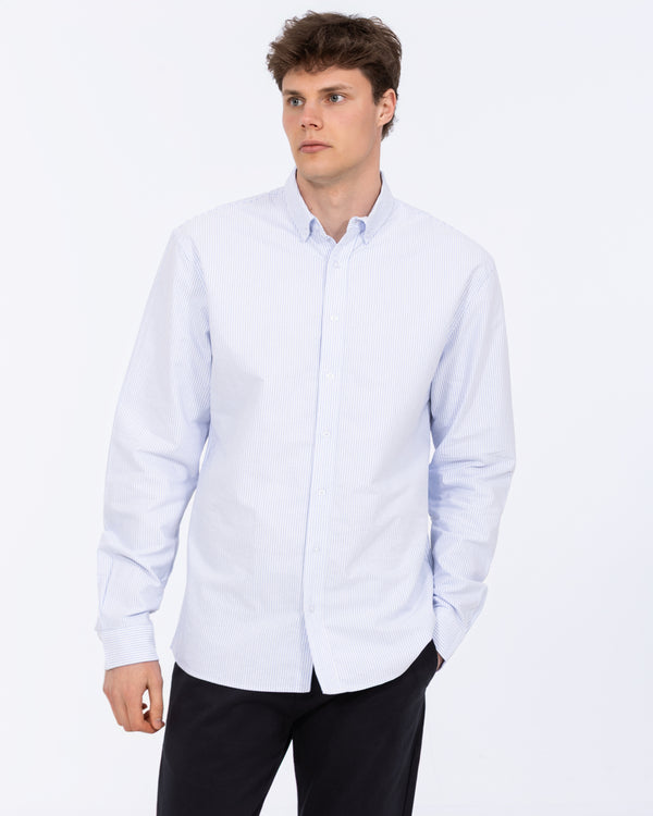 2t Rory Regular Fit Tall Oxford Shirt (blue stripe)