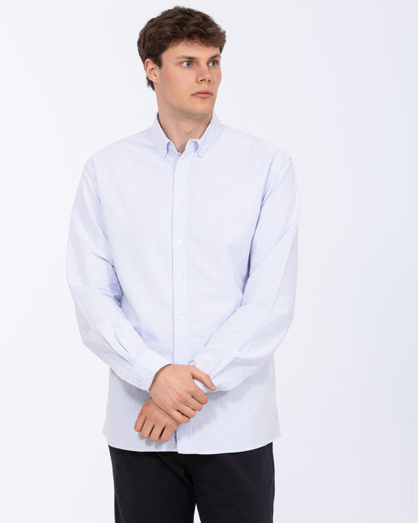 2t Rory Regular Fit Tall Oxford Shirt (blue stripe)
