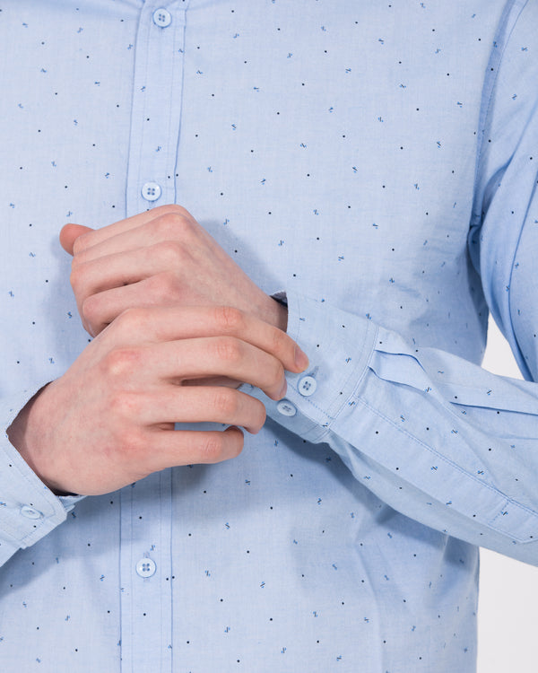 2t Slim Fit Extra Tall Formal Shirt (blue pattern)