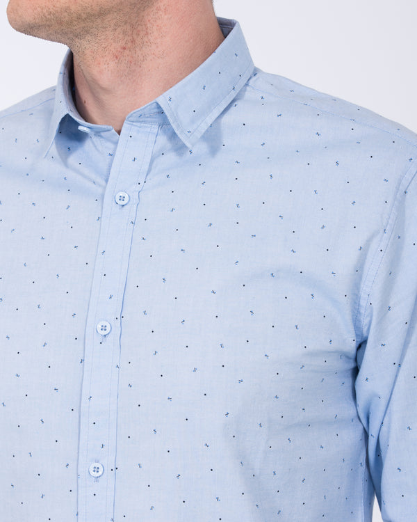 2t Slim Fit Extra Tall Formal Shirt (blue pattern)
