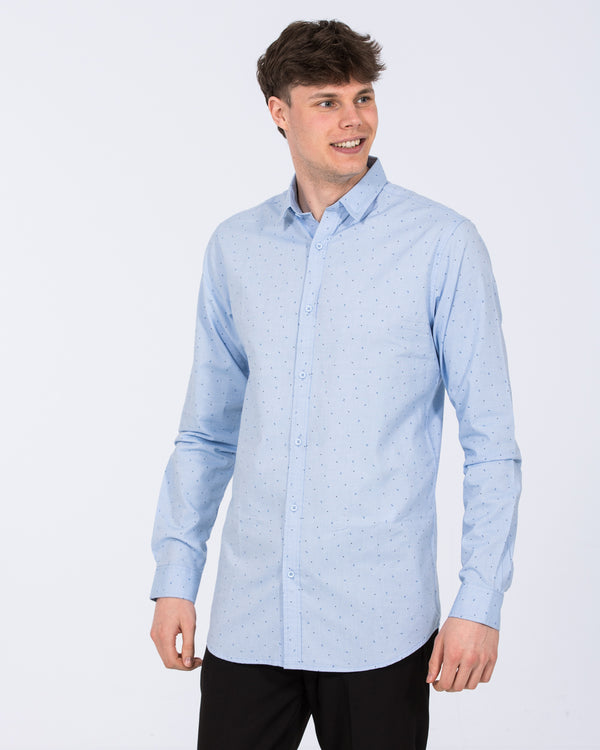 2t Slim Fit Extra Tall Formal Shirt (blue pattern)