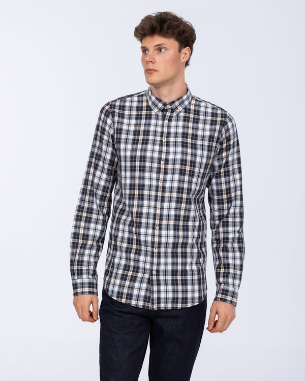 2t Jackson Tall Oxford Shirt (navy/ecru)