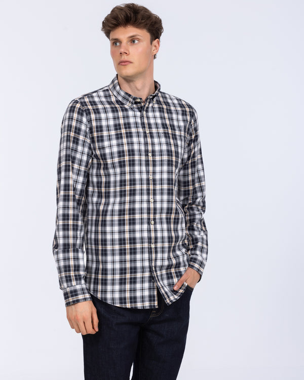 2t Jackson Tall Oxford Shirt (navy/ecru)