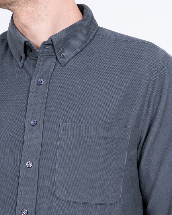 2t Nash Tall Slim Fit Cord Oxford Shirt (blue)
