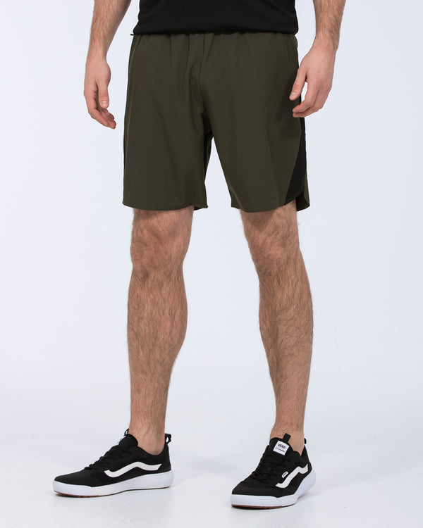 2t Tall Colour Block Training Shorts (khaki)