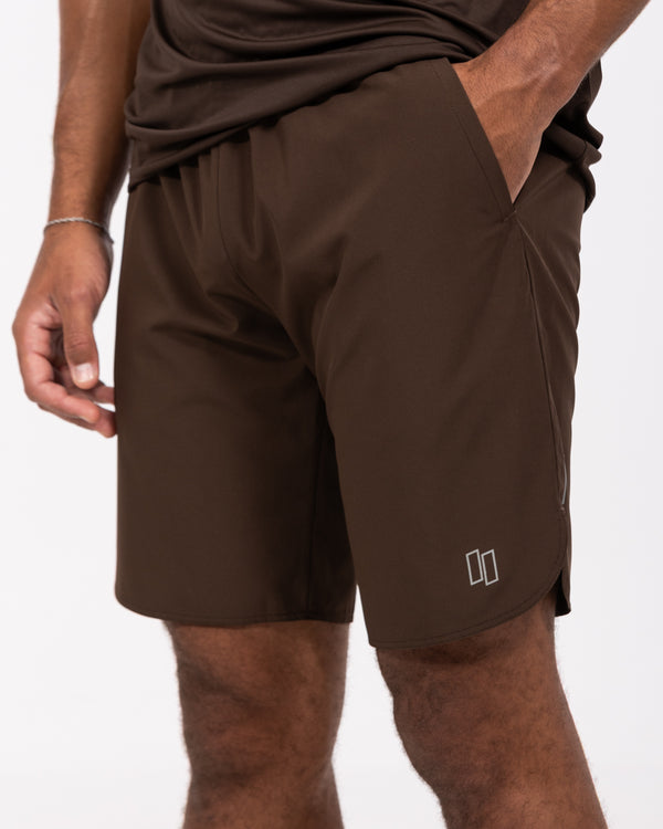 2t Hohe Performance-Shorts (braun)